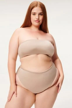 GA-SALE Bikini Tops METALLIC FOIL BETTER BAND TOP | MINK FOIL002