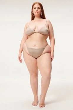 GA-SALE Bikini Bottoms SATIN PERFECT FIT BOTTOM | MINK001