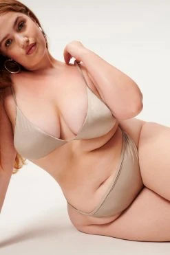 GA-SALE Bikini Bottoms SATIN PERFECT FIT BOTTOM | MINK001