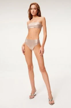 Best deal 🔔 GA-SALE Bikini Bottoms METALLIC GOOD WAIST BOTTOM | ROSE METALLIC001 🔔 19 GA-SALE Bikini Bottoms METALLIC GOOD WAIST BOTTOM | ROSE METALLIC001