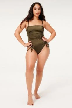 GA-SALE SHINE RUCHED ONE-PIECE | STORMY001 One-Pieces