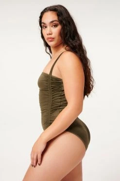 GA-SALE SHINE RUCHED ONE-PIECE | STORMY001 One-Pieces