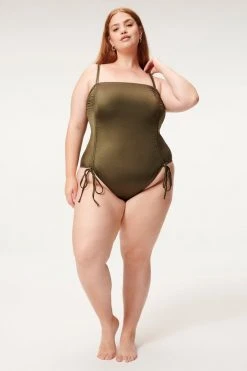 GA-SALE SHINE RUCHED ONE-PIECE | STORMY001 One-Pieces