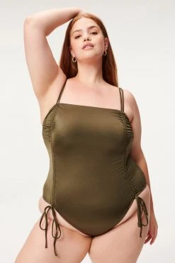 GA-SALE SHINE RUCHED ONE-PIECE | STORMY001 One-Pieces