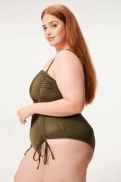 GA-SALE SHINE RUCHED ONE-PIECE | STORMY001 One-Pieces