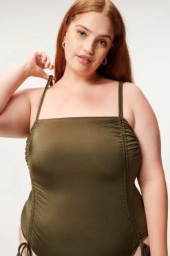 GA-SALE SHINE RUCHED ONE-PIECE | STORMY001 One-Pieces