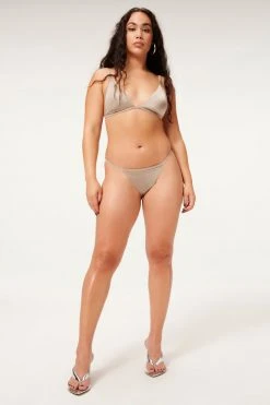 GA-SALE Bikini Bottoms SHINE PERFECT FIT THONG | MINK001