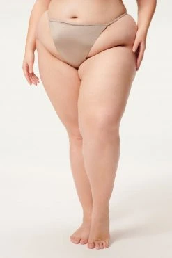 GA-SALE Bikini Bottoms SHINE PERFECT FIT THONG | MINK001