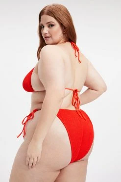 GOOD AMERICAN ALWAYS FITS TINY TIES TOP | BRIGHT POPPY 002 Bikini Tops