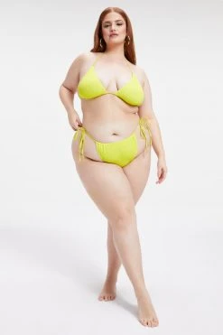 GOOD AMERICAN ALWAYS FITS TINY TIES TOP | ELECTRIC YELLOW001 Bikini Tops