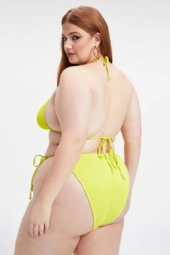 GOOD AMERICAN ALWAYS FITS TINY TIES TOP | ELECTRIC YELLOW001 Bikini Tops