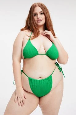 GOOD AMERICAN ALWAYS FITS TINY TIES TOP | SUMMER GREEN002 Bikini Tops