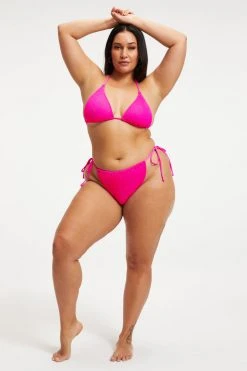 GOOD AMERICAN ALWAYS FITS TINY TIES TOP | HAWAIIAN PINK001