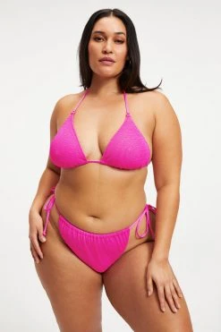 GOOD AMERICAN ALWAYS FITS TINY TIES TOP | HAWAIIAN PINK001