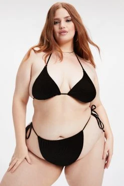 GOOD AMERICAN ALWAYS FITS TINY TIES TOP | BLACK001 Bikini Tops