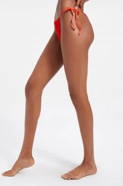 GOOD AMERICAN ALWAYS FITS TINY TIES BOTTOM | BRIGHT POPPY 002