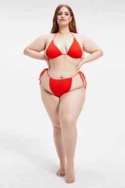 GOOD AMERICAN ALWAYS FITS TINY TIES BOTTOM | BRIGHT POPPY 002