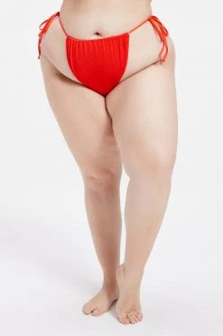 GOOD AMERICAN ALWAYS FITS TINY TIES BOTTOM | BRIGHT POPPY 002