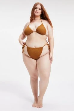 GOOD AMERICAN ALWAYS FITS TINY TIES BOTTOM | BRONZE BROWN001