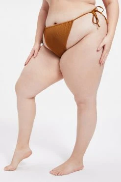 GOOD AMERICAN ALWAYS FITS TINY TIES BOTTOM | BRONZE BROWN001