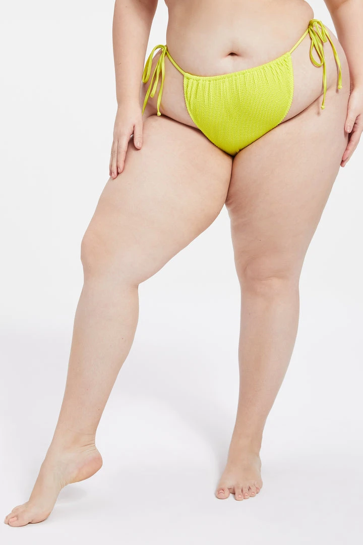 Best deal ❤️ GOOD AMERICAN ALWAYS FITS TINY TIES BOTTOM | ELECTRIC YELLOW001 ✨ 7 GOOD AMERICAN ALWAYS FITS TINY TIES BOTTOM | ELECTRIC YELLOW001