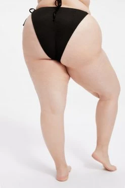 GOOD AMERICAN Bikini Bottoms ALWAYS FITS TINY TIES BOTTOM | BLACK001