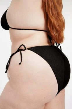GOOD AMERICAN Bikini Bottoms ALWAYS FITS TINY TIES BOTTOM | BLACK001