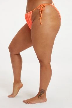 GOOD AMERICAN Bikini Bottoms ALWAYS FITS TINY TIES BOTTOM | ORANGE CREAM001