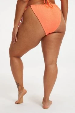 GOOD AMERICAN Bikini Bottoms ALWAYS FITS TINY TIES BOTTOM | ORANGE CREAM001