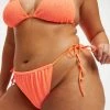 GOOD AMERICAN Bikini Bottoms ALWAYS FITS TINY TIES BOTTOM | ORANGE CREAM001