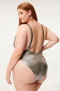 GA-SALE One-Pieces METALLIC FOIL CINCH ONE-PIECE | STORMY FOIL001