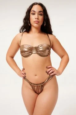 GA-SALE METALLIC RUCHED DEMI CUP | MOCHA FOIL002