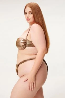 GA-SALE METALLIC RUCHED DEMI CUP | MOCHA FOIL002