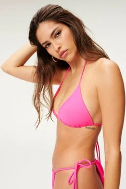 GA-SALE TINY TIES TOP | HOT PINK002