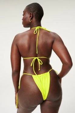 GOOD AMERICAN TINY TIES TRIANGLE | LEMON LIME001