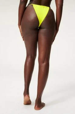 GOOD AMERICAN Bikini Bottoms TINY TIES BOTTOM | LEMON LIME001