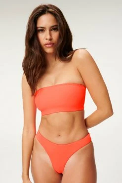 GOOD AMERICAN Bikini Tops BETTER BAND TOP | HOT CORAL001