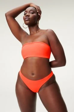 GOOD AMERICAN Bikini Tops BETTER BAND TOP | HOT CORAL001