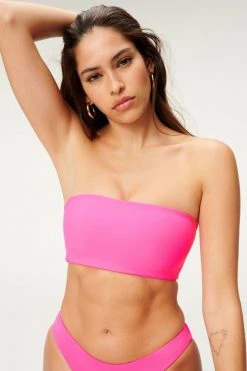 GOOD AMERICAN BETTER BAND TOP | HOT PINK002 Bikini Tops