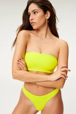 GOOD AMERICAN Bikini Tops BETTER BAND TOP | LEMON LIME001