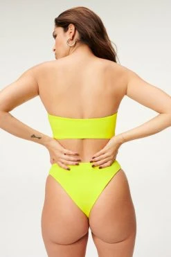 GOOD AMERICAN Bikini Tops BETTER BAND TOP | LEMON LIME001