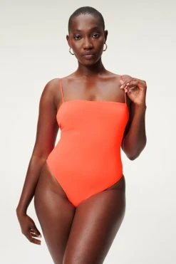 GOOD AMERICAN '90S SUIT | HOT CORAL001