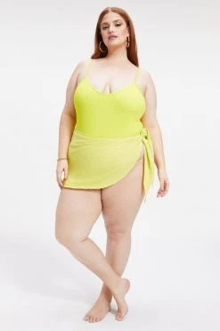 GOOD AMERICAN LEG DAZE SARONG | ELECTRIC YELLOW001