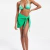 GOOD AMERICAN Cover Ups LEG DAZE SARONG | SUMMER GREEN002