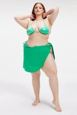 GOOD AMERICAN Cover Ups LEG DAZE SARONG | SUMMER GREEN002
