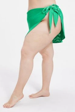 GOOD AMERICAN Cover Ups LEG DAZE SARONG | SUMMER GREEN002