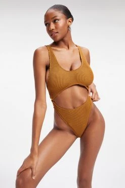 GOOD AMERICAN One-Pieces ALWAYS FITS MONOKINI ONE-PIECE | BRONZE BROWN001