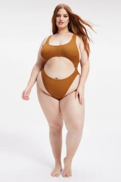 GOOD AMERICAN One-Pieces ALWAYS FITS MONOKINI ONE-PIECE | BRONZE BROWN001