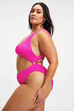 GOOD AMERICAN ALWAYS FITS MONOKINI ONE-PIECE | HAWAIIAN PINK001