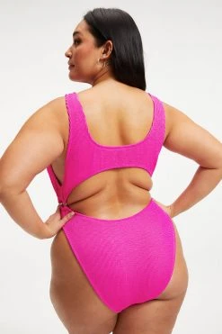 GOOD AMERICAN ALWAYS FITS MONOKINI ONE-PIECE | HAWAIIAN PINK001